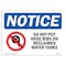 Signmission OSHA Sign, 10" H, Rigid Plastic, Do Not Put Hose Bibs On Reclaimed Sign With Symbol, Landscape OS-NS-P-1014-L-11344 - alternate 1